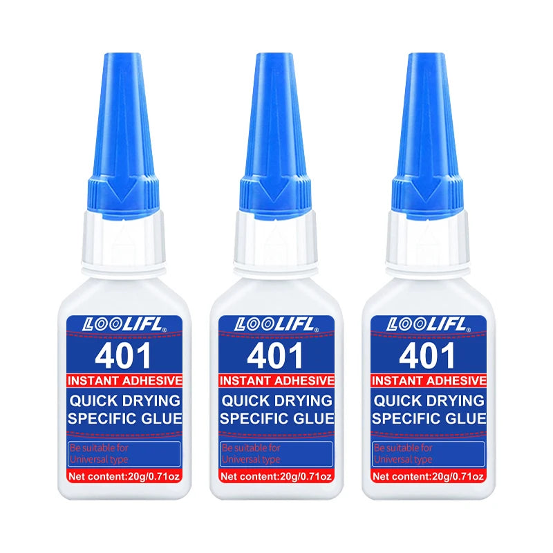 Upgraded 401 Super Cyanoacrylate Glue – Instant 5-Second Drying, Waterproof & Versatile Strong Adhesive