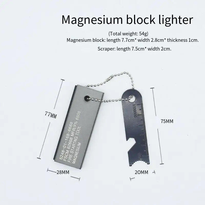 Outdoor Survival Magnesium Flint Fire Starter – American Style Ignition Rod for Camping & Hiking