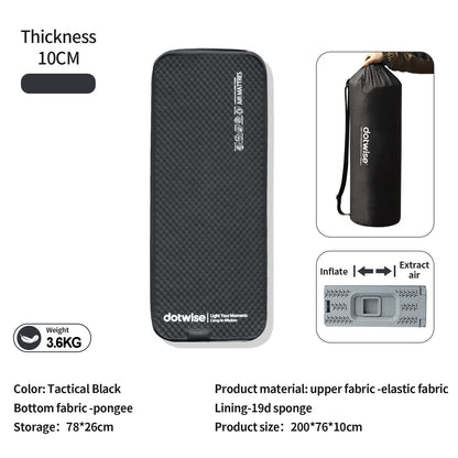 DOTWISE Self-Inflating Camping Mattress - 10cm Thick Portable Sleeping Pad for Single or Double Person Use