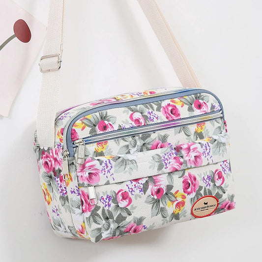 Women’s Canvas Tote Bag – Large Capacity Handbag, Messenger & Shoulder Bag for Commuting and Travel