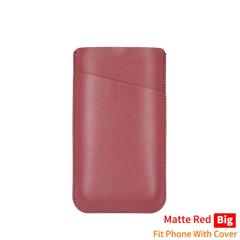 Universal PU Leather Phone Bag - Protective Pocket Wallet Pouch for iPhone 14–17 Pro Max Plus and Samsung Note 20 S21