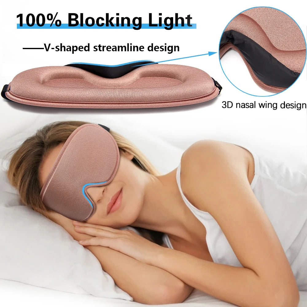 Silk Sleeping Mask - Soft Smooth Eye Cover for Travel, Rest, and Relaxation - Sleep Aid Blindfold