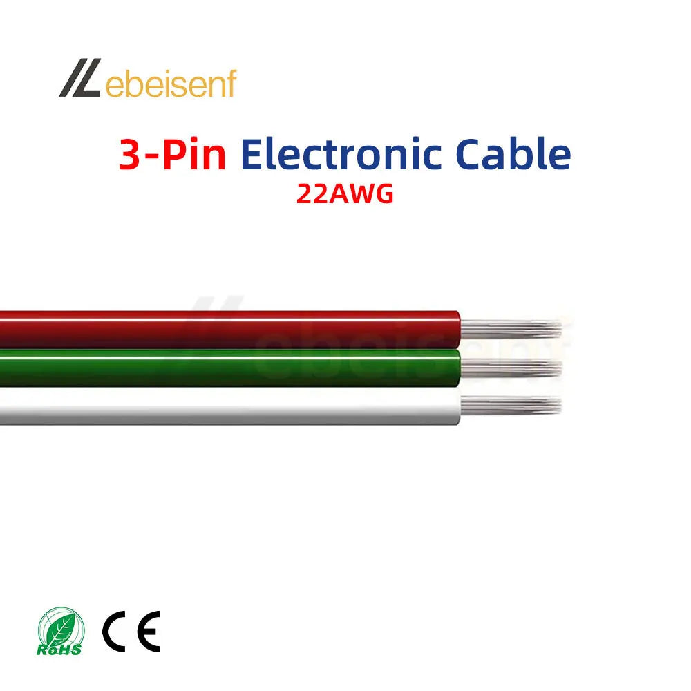 5/10 Meter 22 AWG Electronic Cable Extension Wire – 2Pin, 3Pin, 4Pin, 5Pin, 6Pin for 5050 3528 RGBW RGB CCT LED Strip Lights