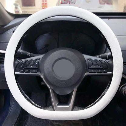Breathable Silicone Steering Wheel Cover - Non-Slip Universal 38cm Car Wheel Protector for Summer Driving Comfort