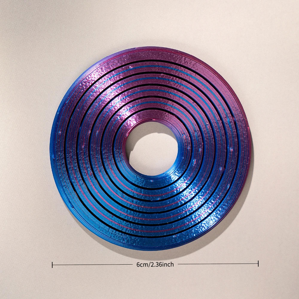3D Printed Hex Ring - Colorful Rotating PLA Novelty Finger Ring & Desktop Toy