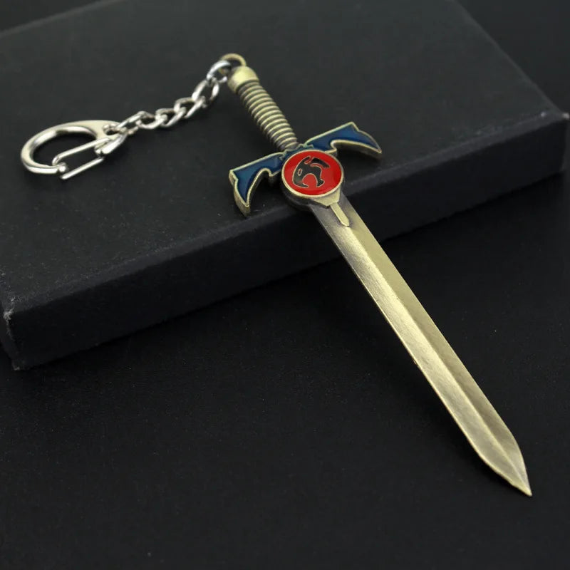 ThunderCats Sword Keychain - Metal Lion Mark Logo Pendant for Men, Movie Fan Gift & Key Holder