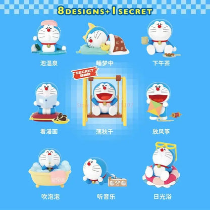Genuine Doraemon Take a Break Series Blind Box Figures – Kawaii Anime Desktop Decor Toy, Room Ornament & Birthday Gift Collectible