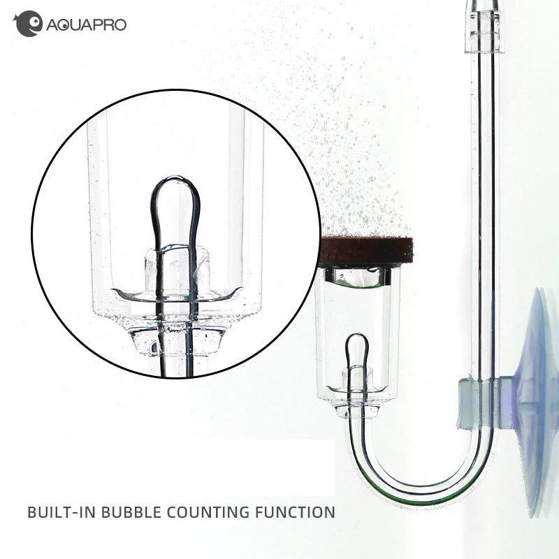 Aquarium CO2 Diffuser – Mini Bubble Counter for Fish Tank, Sprayer Equipment & Terrarium Marine Tools Accessory