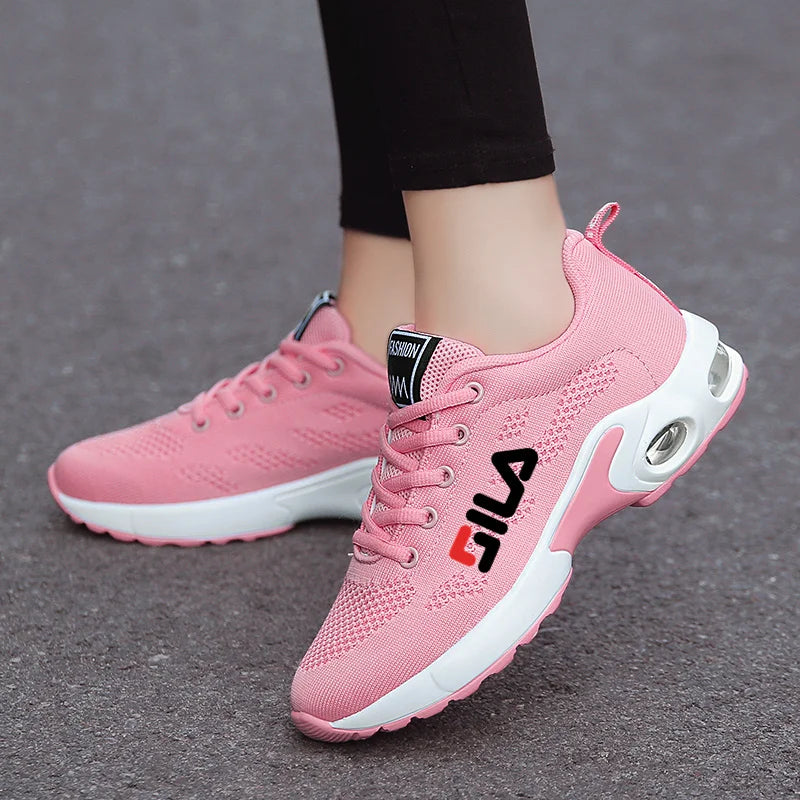 New Women's Running Shoes – Breathable Mesh, Air Cushion Lace-Up Sports Sneakers for Summer