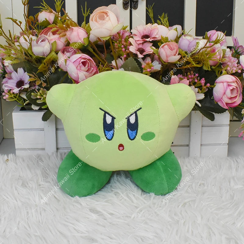 4 Styles Kirby Plush Doll – Pink, Yellow & Green Anime Stuffed Toy for Kids’ Christmas & Birthday Gifts