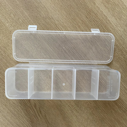 Plastic Jewelry & Hair Accessories Organizer – 5-Compartment Storage Box for Desktop, Cables & Miscellaneous Items