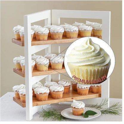 100 Count Food Grade Non-Stick Baking Cups, Greaseproof Cupcake Liners for Desserts & Microwave Use