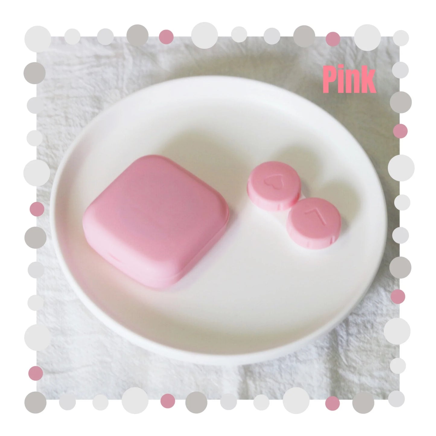 Mini Portable Contact Lens Case Kit – Solid Color Storage Box with Tweezer & Suction Stick Travel Holder