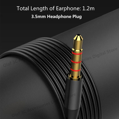 OLAF 3.5mm Wired Earphones - In-Ear Stereo Headphones with Microphone, Bass & In-Line Control
