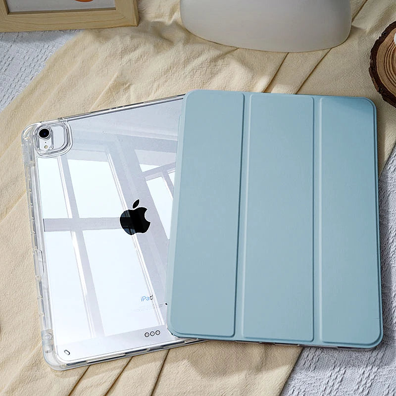 iPad Protective Case - 2025 Air 11 M3 M4 Pro 11 Inch Cover with Apple Pencil Holder for iPad 10th 9th Generation