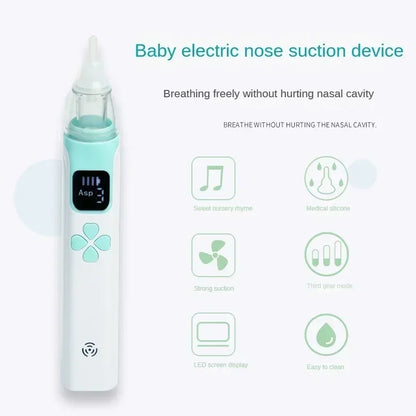 3-in-1 Rechargeable Nasal Aspirator - Portable Electric Nose Cleaner for Babies and Children