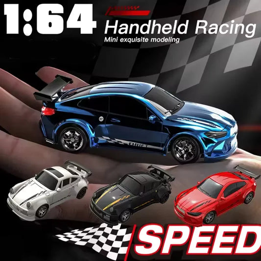 4WD 1:64 Mini RC Drift Car — 2.4GHz Palm Racing Remote Control Toy for Kids & Collectors