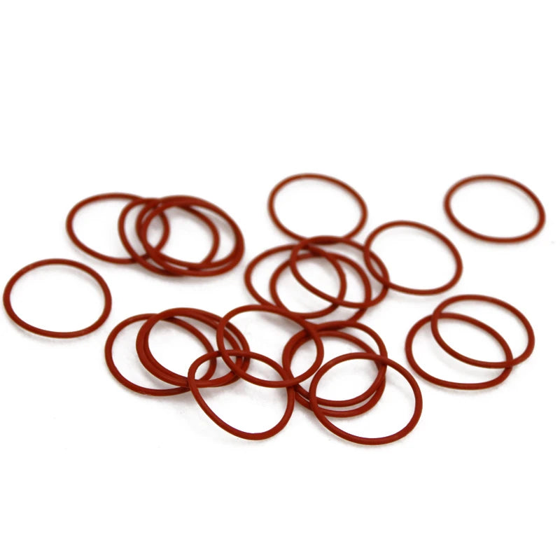 VMQ Red Silicone O-Ring Seal – Food Grade Waterproof Gasket Washer, 5–80mm OD, Insulated Sealing Ring