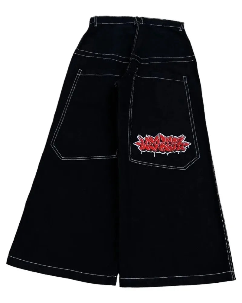 Y2K Baggy Jeans for Men & Women – 2000s Vintage Embroidered High-Quality Hip Hop Wide Leg Streetwear