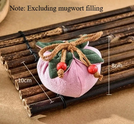 Persimmon Incense Bag - Hanging Car Rearview Mirror Blessing Pouch for Good Fortune and Decor