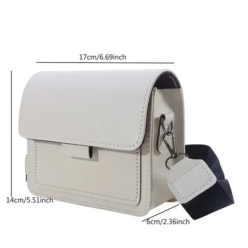 Classic PU Leather Crossbody Bag for Women – Fashion Shoulder Messenger, Travel Handle Flap Handbag