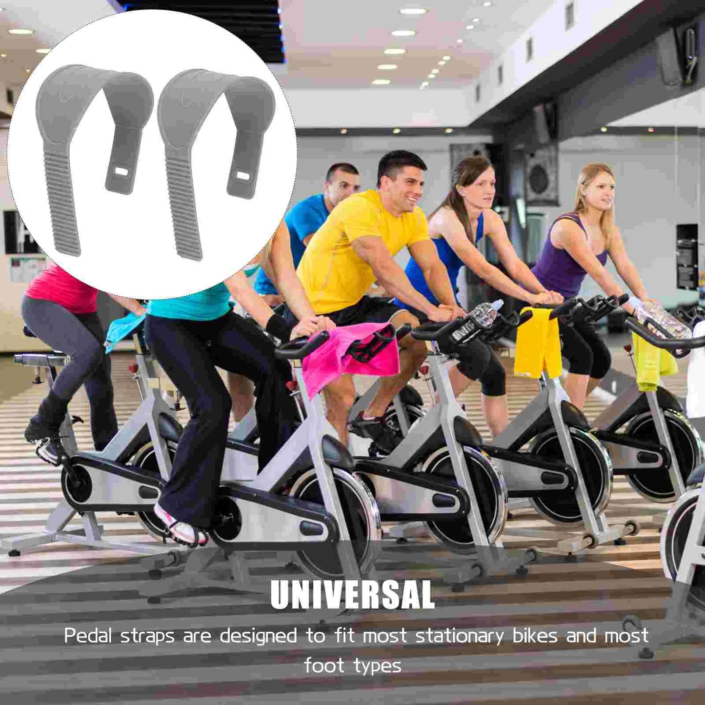 Straps Fitness Equipment – Toe Footrest Clips for Cycling, Universal Pedals & Foot Clips for Gym Bikes