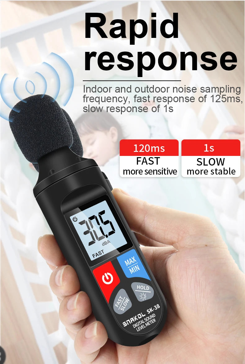 Digital Sound Level Meter — Portable Audio & Noise Decibel Meter 30-130dB
