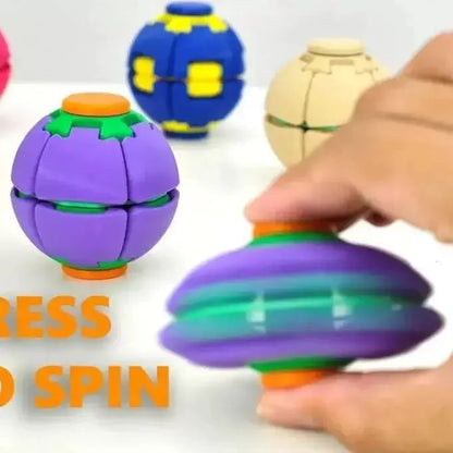 3D Printed Fidget Spinner Ball - Press-to-Spin Sensory Stress Relief Toy