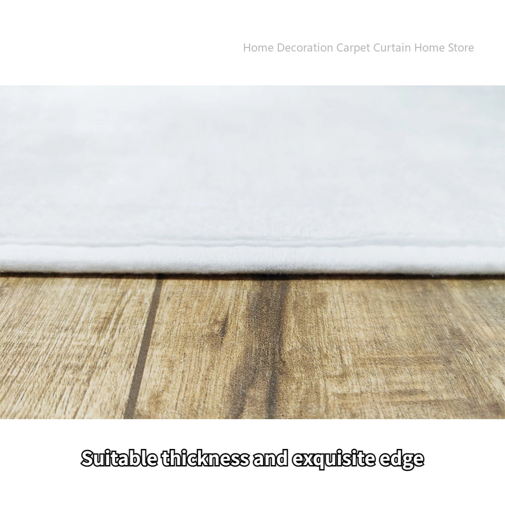 Black Stripe Plush Rug — Non-Slip Luxury Carpet for Living Room, Bedroom, Study, and Nordic Home Decor