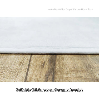 Black Stripe Plush Rug — Non-Slip Luxury Carpet for Living Room, Bedroom, Study, and Nordic Home Decor