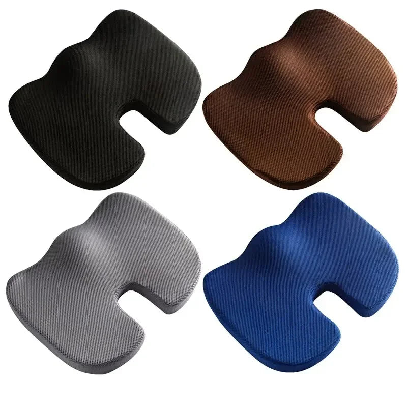 Orthopedic Memory Foam Seat Cushion – U-Shaped Coccyx Support Pad for Office Chair, Car & Home Comfort Massage Cushion