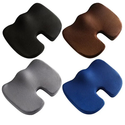 Orthopedic Memory Foam Seat Cushion – U-Shaped Coccyx Support Pad for Office Chair, Car & Home Comfort Massage Cushion