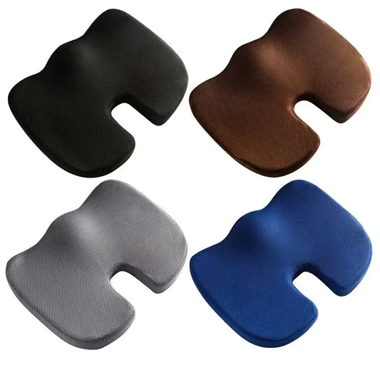 Orthopedic Memory Foam Seat Cushion – U-Shaped Coccyx Support Pad for Office Chair, Car & Home Comfort Massage Cushion