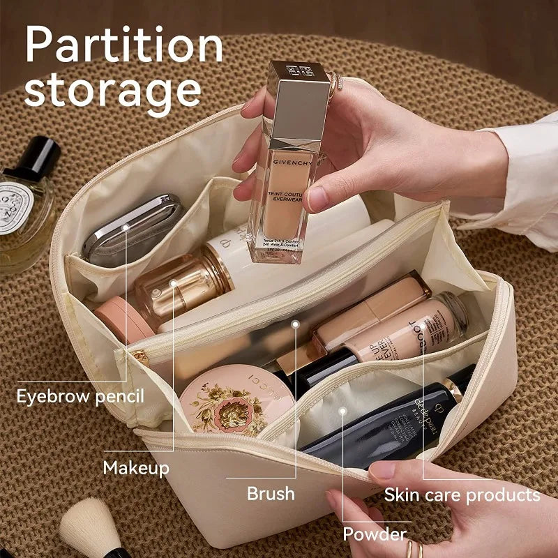 2-Piece Large Capacity Cosmetics Storage Kit: Travel Toiletry & Makeup Bag Set - Advanced Sense Portable Organizer