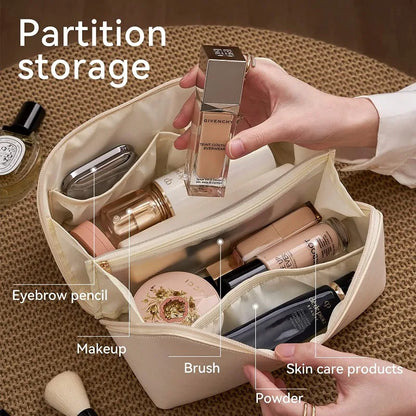 2-Piece Large Capacity Cosmetics Storage Kit: Travel Toiletry & Makeup Bag Set - Advanced Sense Portable Organizer