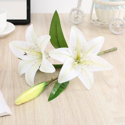 Artificial Silk Lily Bouquet – Creative Fake Flower Arrangement for Living Room, Sweetheart Decoration for Friends