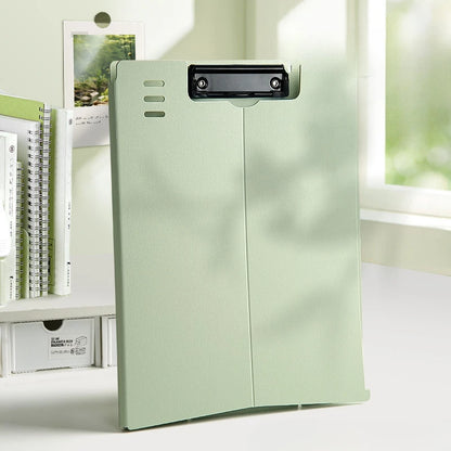A4 Document Folder with Stand - Collapsible File Booklet & Vertical Writing Board Holder