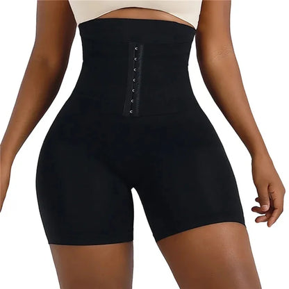 Women's Shapewear Tummy Control Shorts – High-Waisted Body Shaper Fajas with Hook Butt Lifter Slimming Underwear