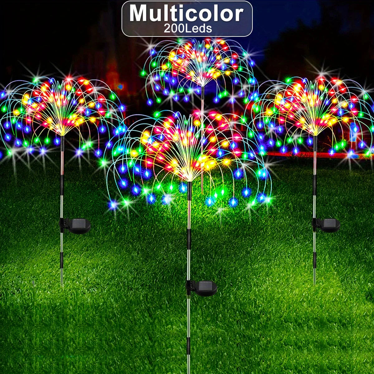 1-Pack Solar Fireworks Lights – Outdoor Holiday Lighting for Garden, Patio, Halloween, Christmas, Wedding & Wall Decor