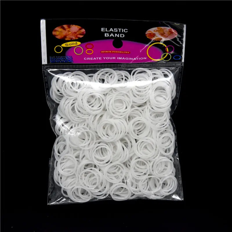 600 Colorful Rubber Loom Bands – DIY Elastic Bracelet Kit for Kids & Women Crafting