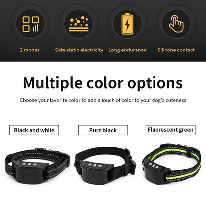 Dog Training Anti-Barking Collar - USB Rechargeable, Automatic Shock & Beep Trainer for Dogs