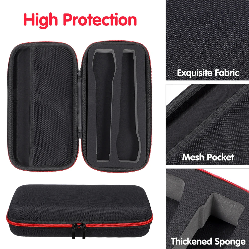 Portable EVA Wireless Microphone Storage Case – Shockproof Hard Carry Bag with Cable & Accessory Organizer