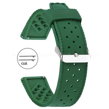 Premium Tropic Silicone Watch Strap – 20mm & 22mm Quick Release Waterproof Rubber Bracelet for Seiko, Oris & Omega