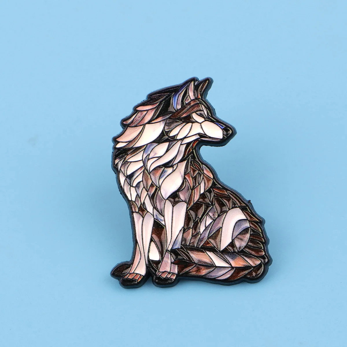 Cool Wolf Enamel Lapel Pin – Forest Animal Badge for Hats, Clothes & Backpacks, Decorative Jewelry Accessories Gift for Friends