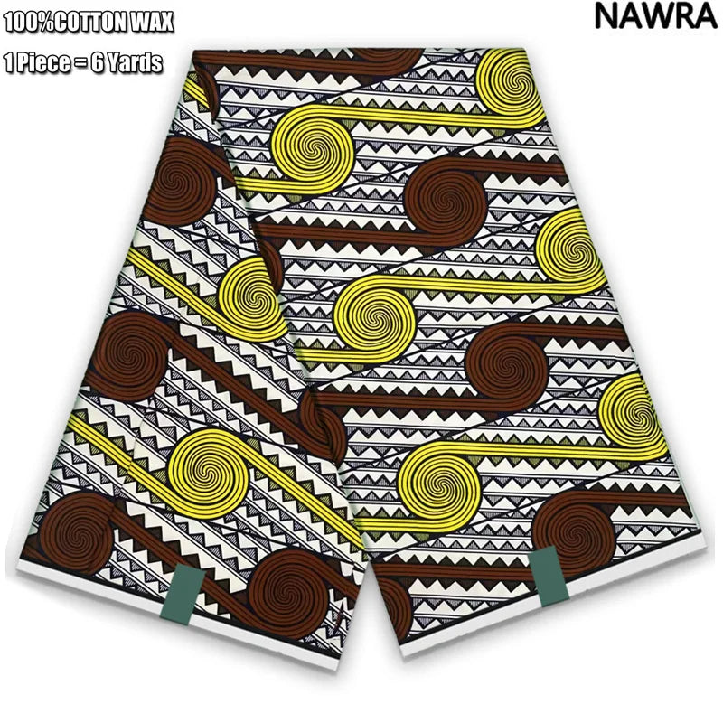 2026 African Real Wax Print Fabric - 100% Cotton Ghana Style Soft Ankara Pagne