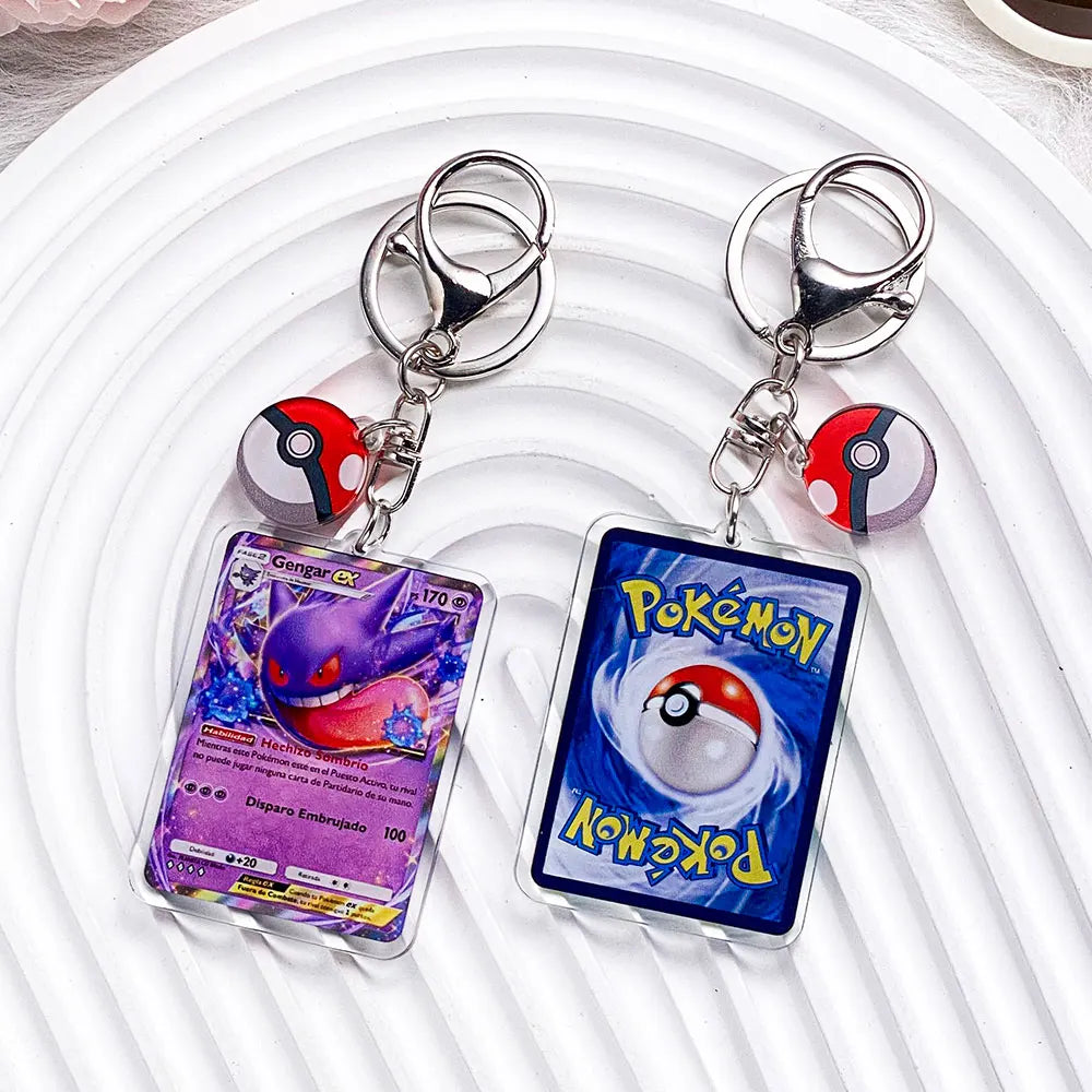 Pokemon Acrylic Keychain Charms - Pikachu Bulbasaur Jigglypuff Bag Pendant Backpack Accessories Gift