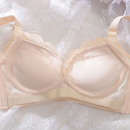 Midnite Star Extra Thick 6cm Gathered Bra – No Steel Ring, Soft and Sexy for Flat Chest or Small Chest