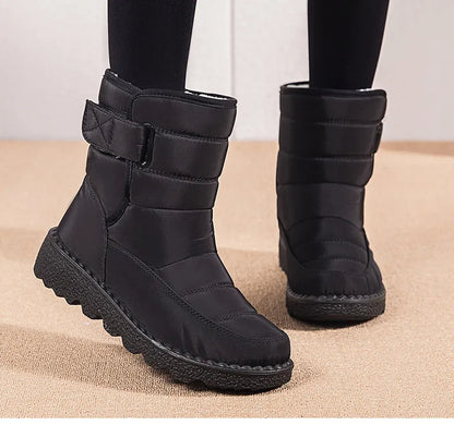 2024 Women's Winter Snow Boots – Waterproof, Warm Fur Ankle Boots in Korean Style