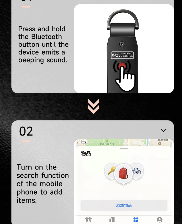 Key Organizer with Apple Find My — Built-In AirTag Holder, Holds 2–6 Keys, Car Keychain GPS Tracker (iOS Only)