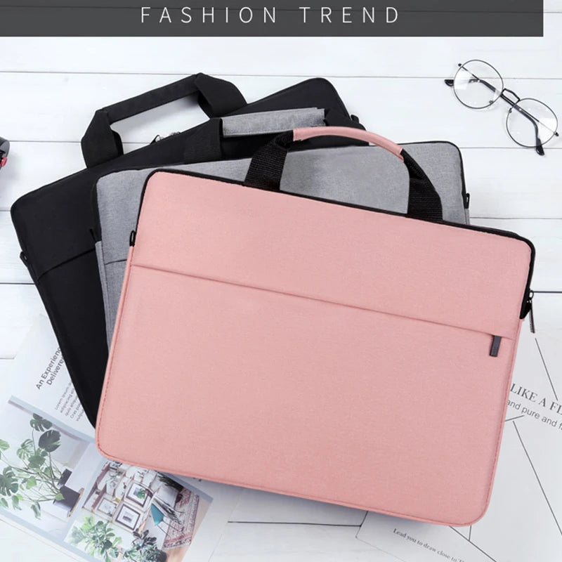 Elegant Fashion Luxury Laptop Bag for Women 2023 - Office Notebook Sleeve Case - Travel Computer Handbag in Various Sizes (13.3, 14.1, 15.6, 17 Inch)